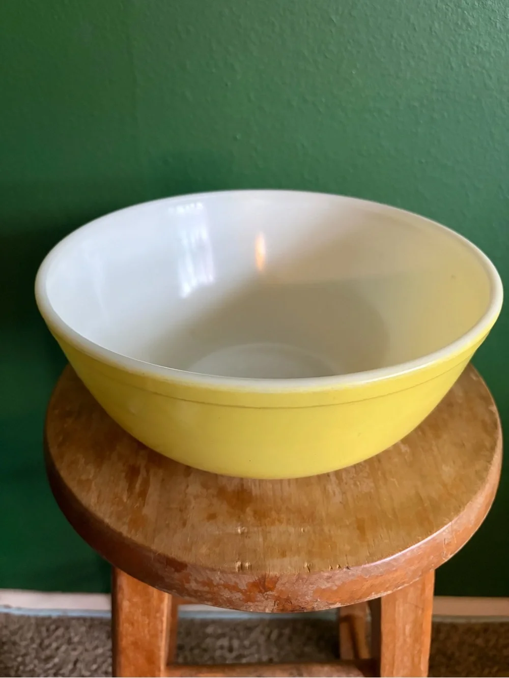 Vintage Pyrex 404 Nesting Bowl in Primary Yellow